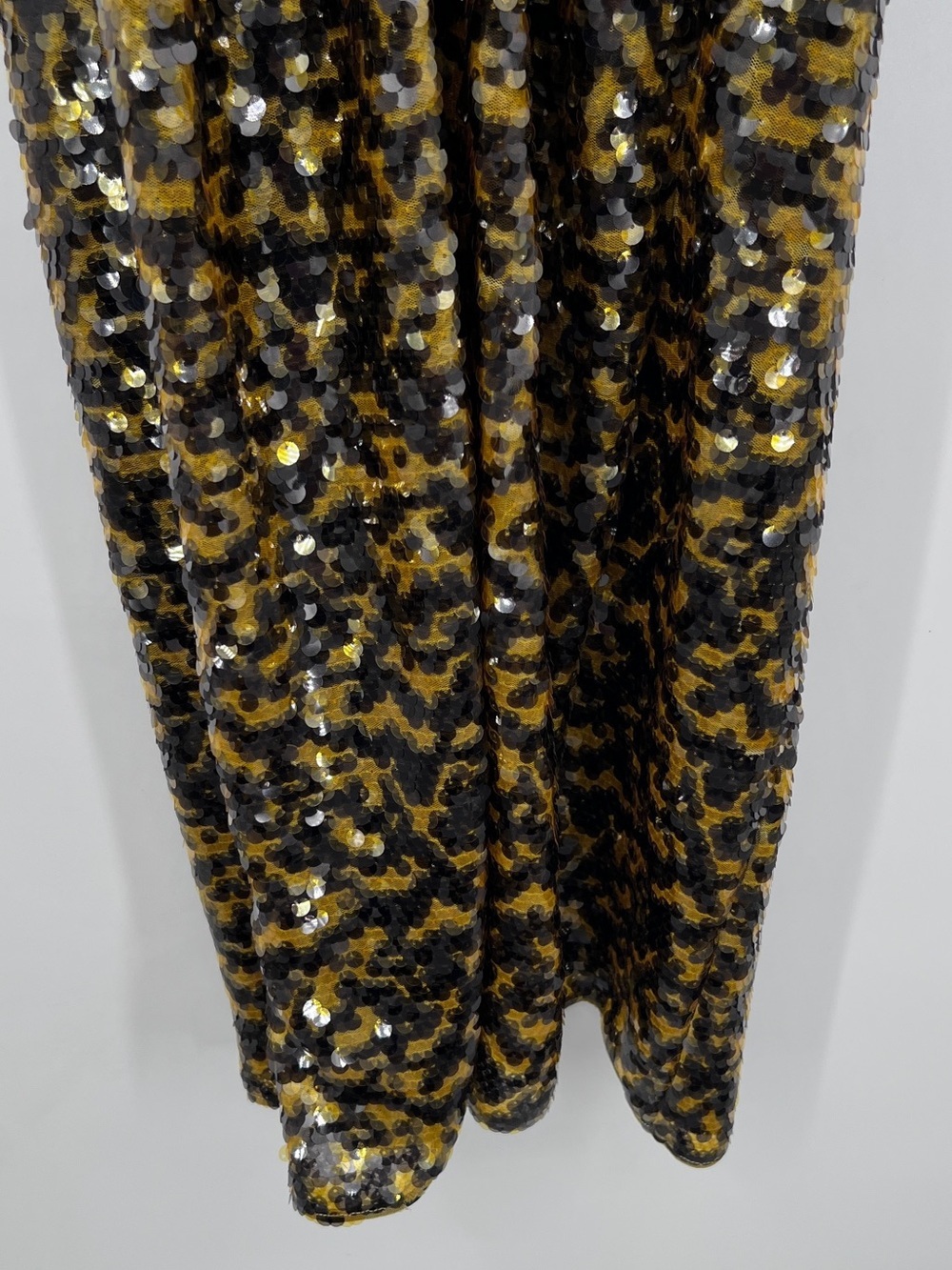 STAUD TURMERIC Cece Sequined Strapless Maxi Dress Strapless Gold Evening Gown 6 - Picture 7 of 16